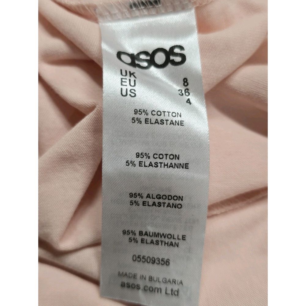 Asos Dress Womens Sz 4 Open Back Summer Square Top Sleeveless Midi Body con - Picture 14 of 14
